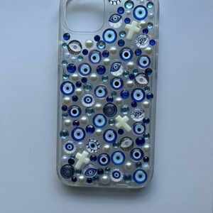 Blue Evil Eye Pattern Phone Case